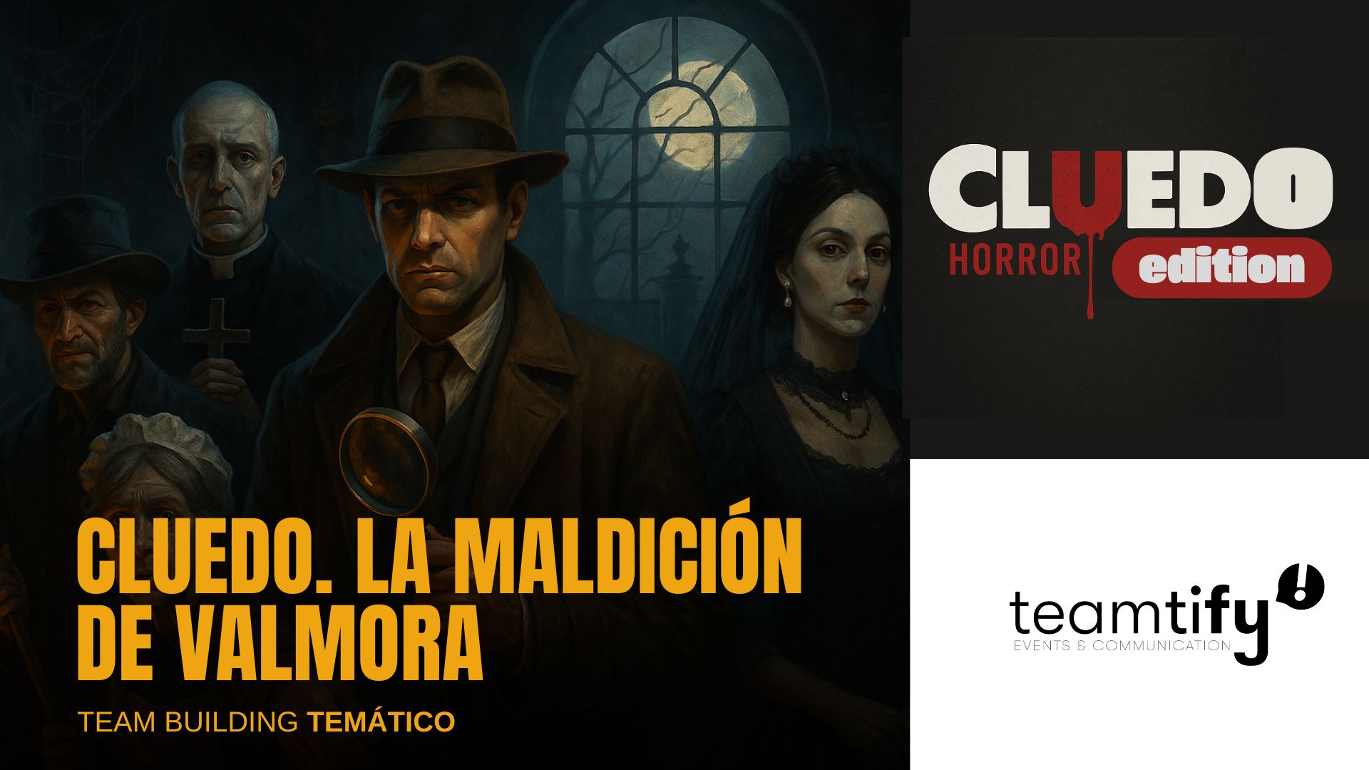 team building temático halloween cluedo