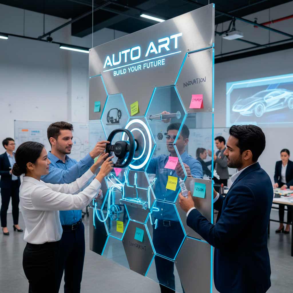 Construcción colaborativa en la actividad In-company Auto Art para empresas
